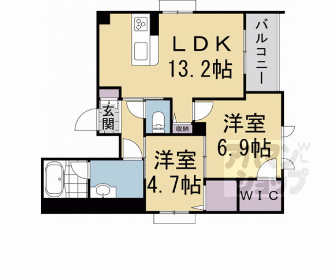 【カルハート　西大路御池】間取