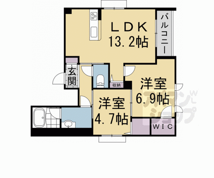 【カルハート西大路御池】間取