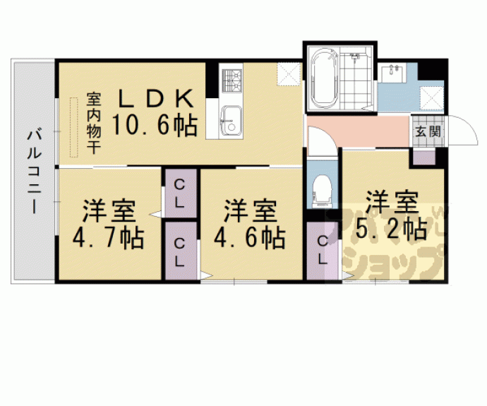 【ウッズ荒塚】間取