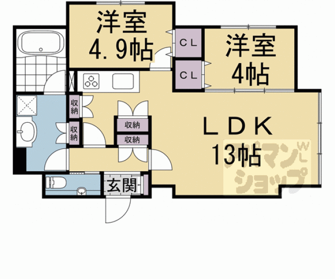 【京都下鴨レジデンス北山】間取