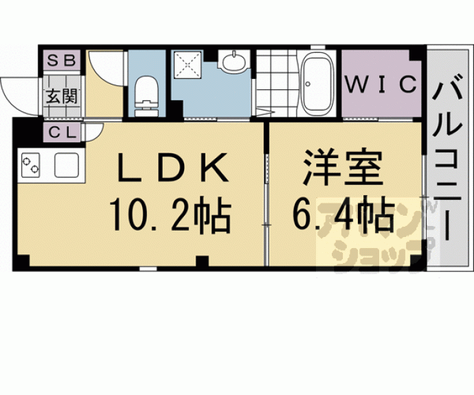 【新町cinq】間取
