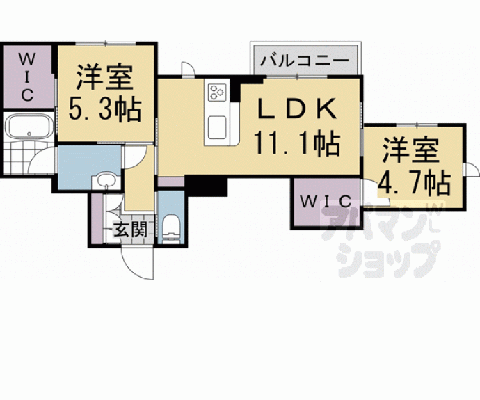 【シャンヴェール松ヶ崎】間取