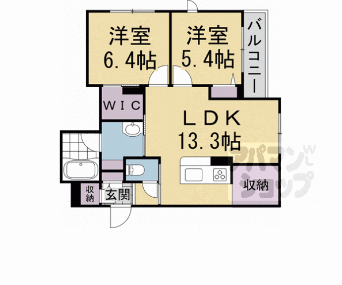 【シャンヴェール松ヶ崎】間取
