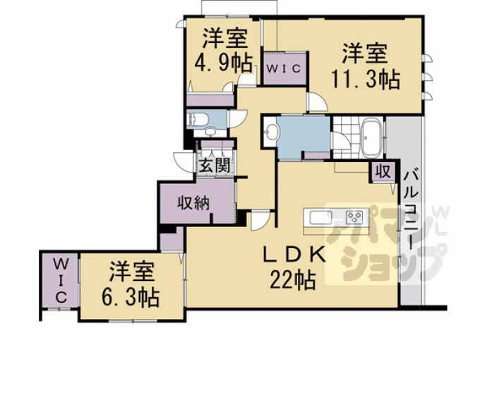 【リシェス御所南】間取