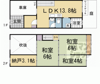 【上京区毘沙門町貸家７５３】