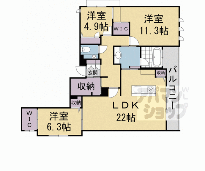【リシェス御所南】間取