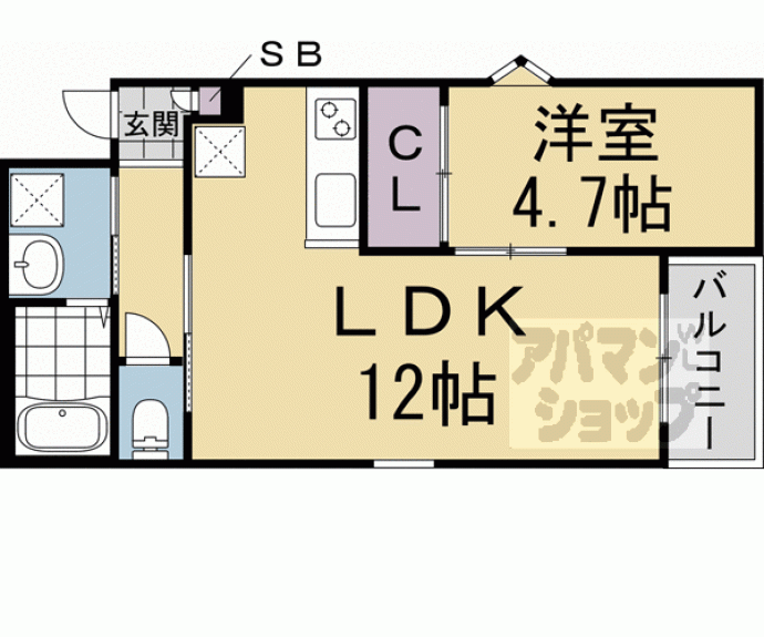 【ＲＥＧＡＬＥＳＴ山科椥辻】間取