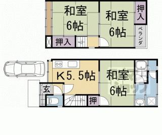 【羽束師古川町貸家】