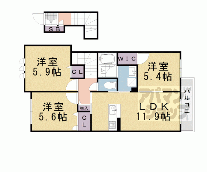 【シャーメゾン西山】間取