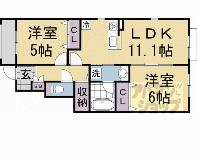 【ガーデンハイツ五郎太町】間取