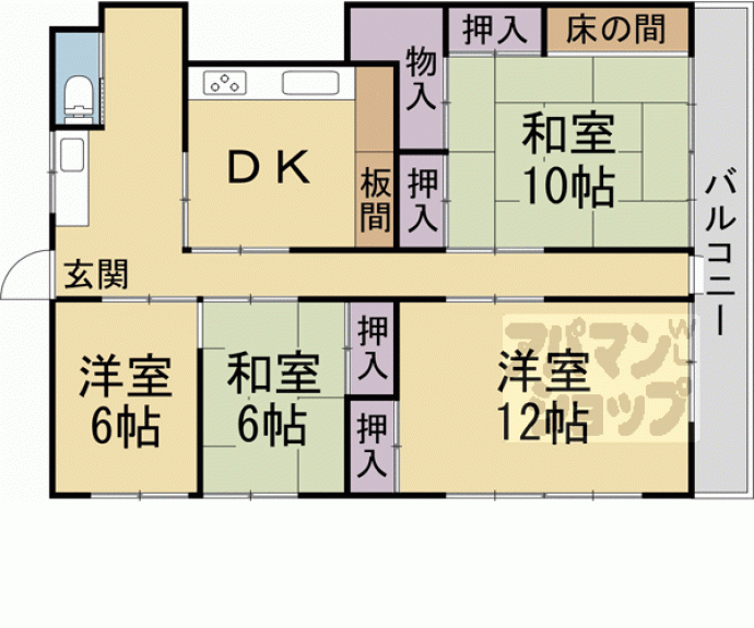 【東福寺貸家】間取