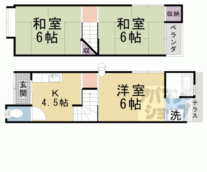 【音羽乙出町貸家】間取