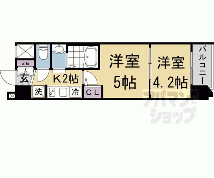 【エステムコート京都二条】間取