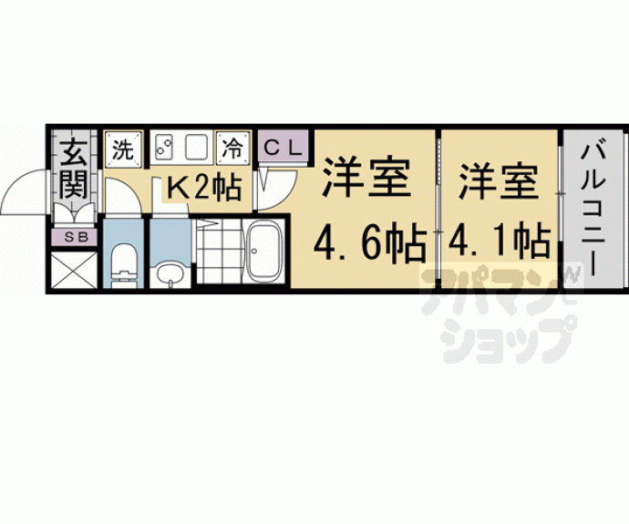 【エステムコート京都二条】間取