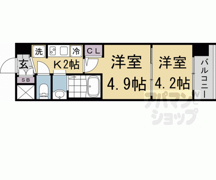 【エステムコート京都二条】間取
