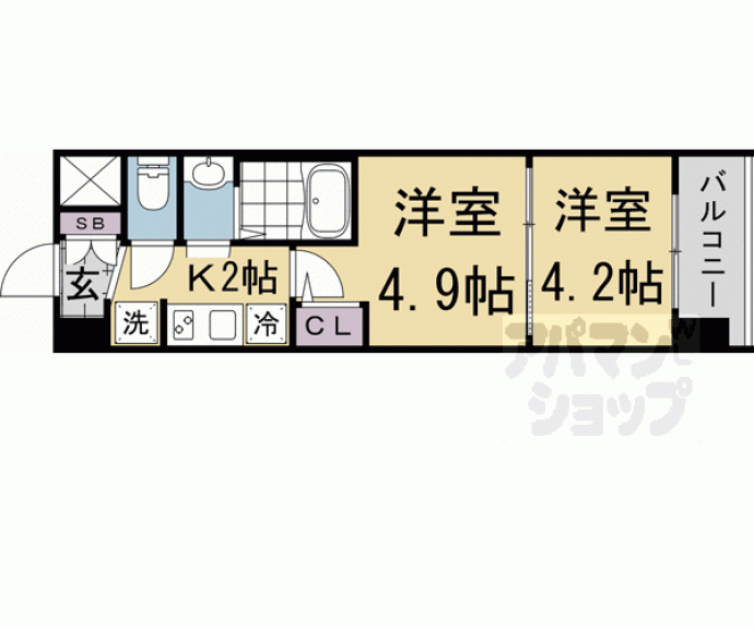 【エステムコート京都二条】間取