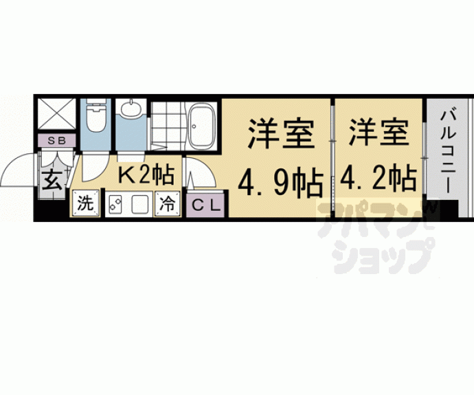 【エステムコート京都二条】間取