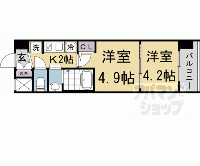 【エステムコート京都二条】間取