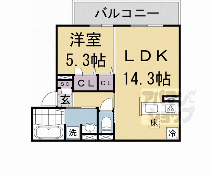 【ラフィーネ丹波橋】間取