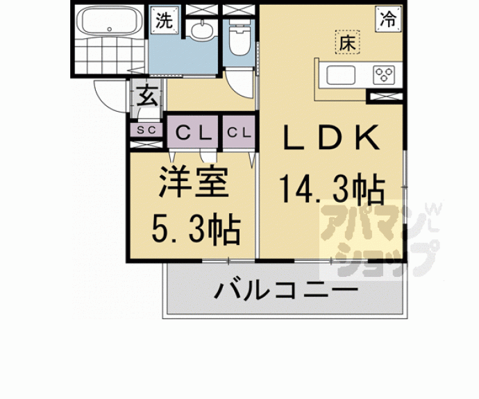 【ラフィーネ丹波橋】間取