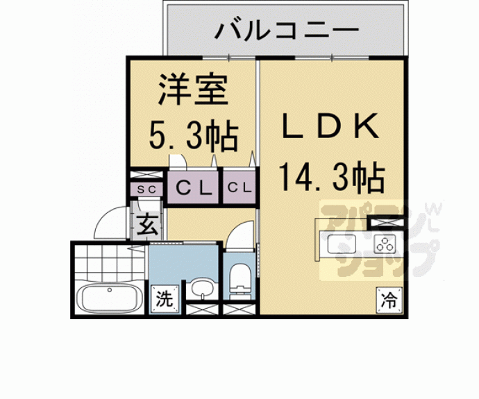 【ラフィーネ丹波橋】間取