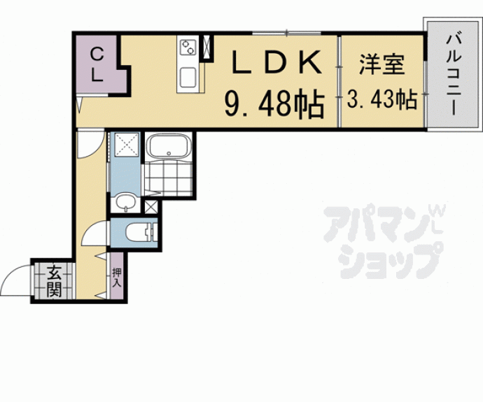 【ルミエール二条鴨川】間取