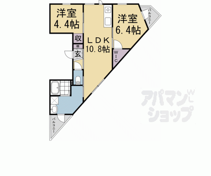 【京都グランデ二条駅南】間取