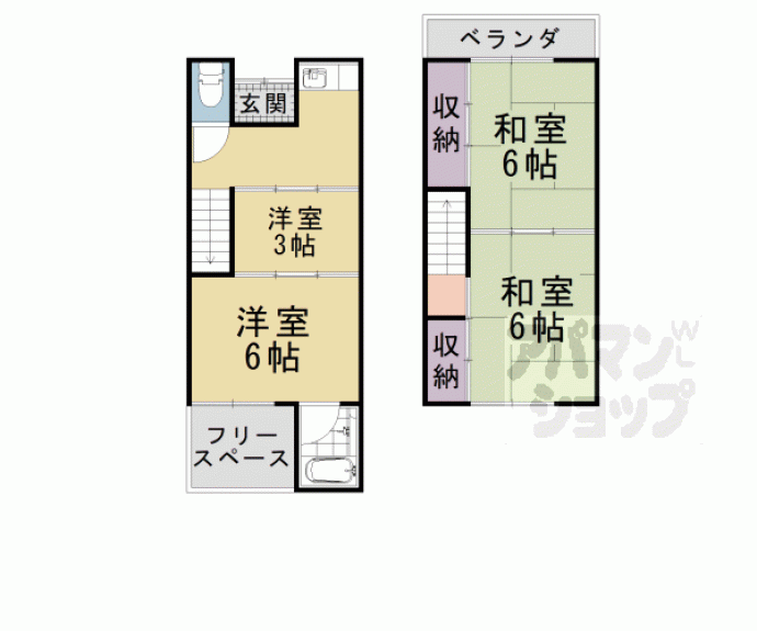 【四ノ宮行者谷貸家】間取