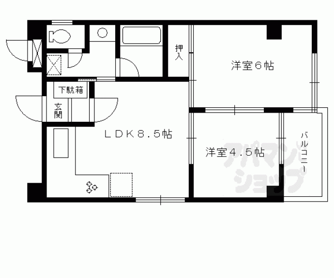 【エクセルメゾン御池】間取