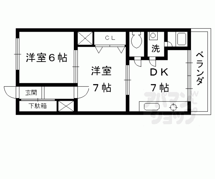 【カドノハイツ】間取