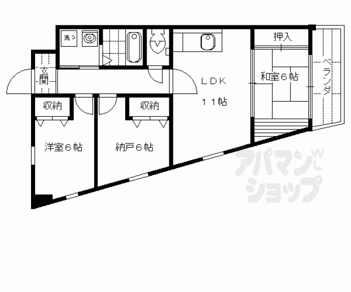 【ビューテラス桂南】間取