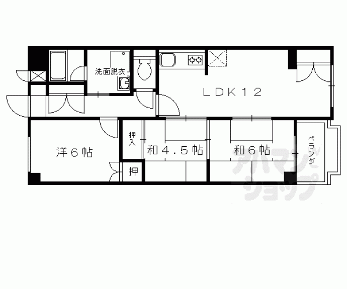 【コーポ車道】間取