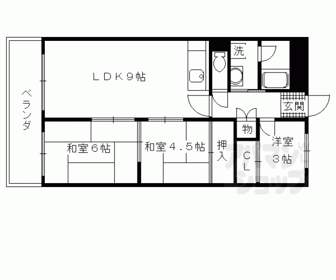 【塔南蒔絵ハイツ】間取