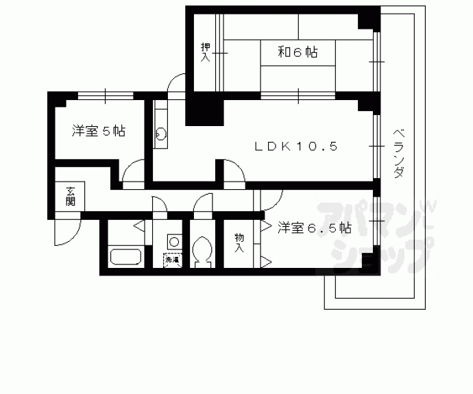 【スカイビュー東土川】間取