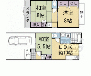 【南区吉祥院西定成町３６－６貸家】