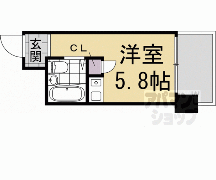 【朝日プラザ鴨川Ⅱ】間取