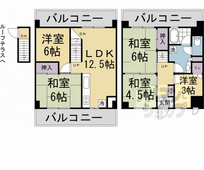 【パークテラス桂川】間取
