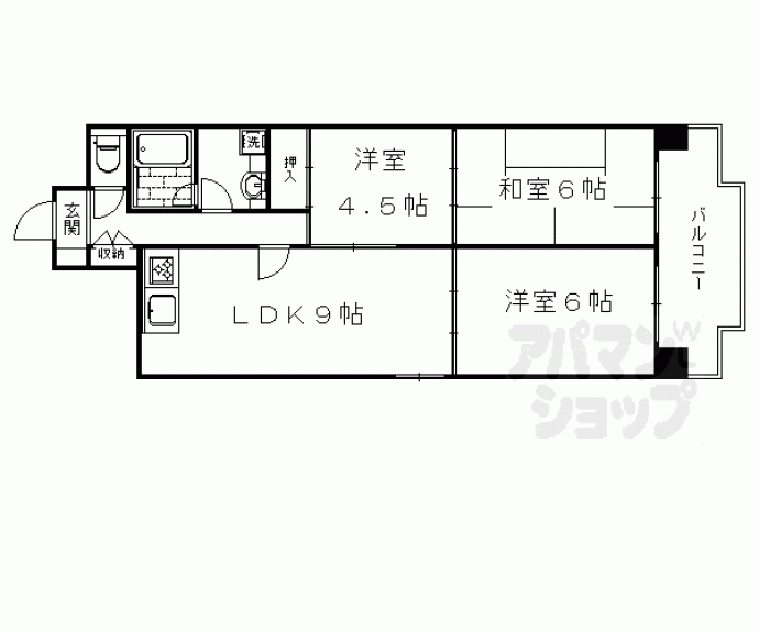 【パークテラス桂川】間取