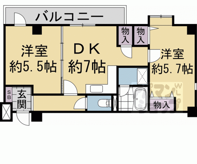 【ダイアパレス西大路御池】間取