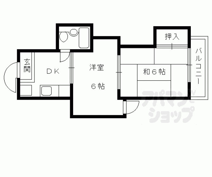 【吉祥院ドルフ21】間取