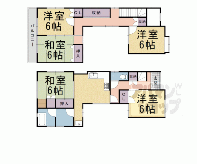 【長法寺南野貸家】間取