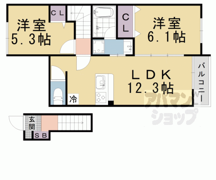 【ホワイトレーク大将軍】間取