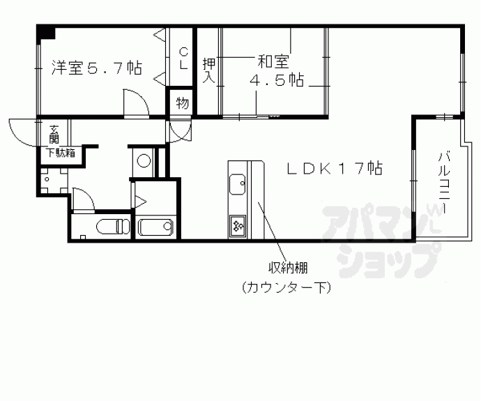 【アーネスト西大路】間取