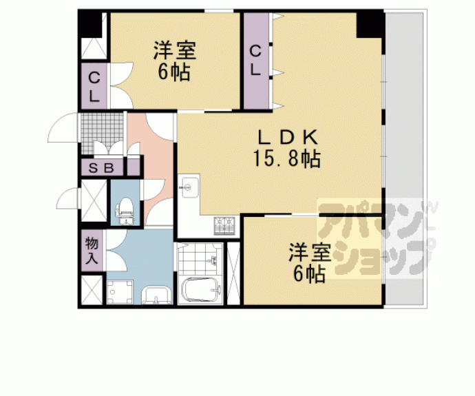 【グランドムール五条烏丸】間取