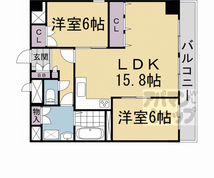 【グランドムール五条烏丸】間取
