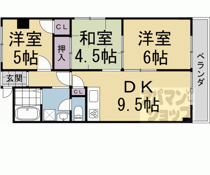 【グランドール西大路】間取