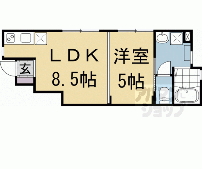 【ボヌールハウス京都稲荷】間取