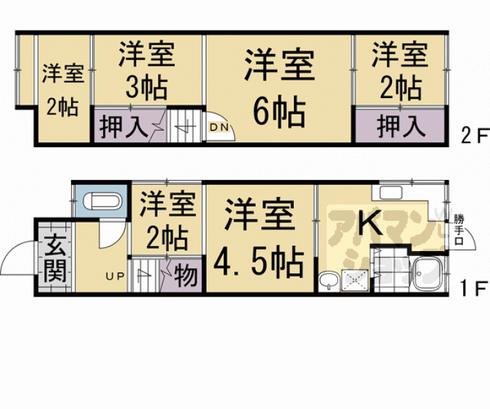 【太秦安井貸家】間取