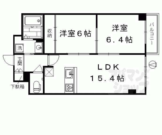 【第45長栄シャルト五条】間取