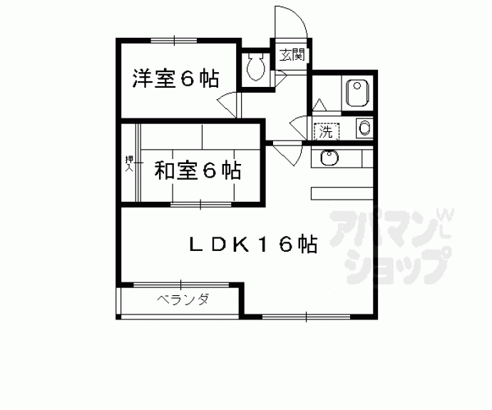 【第３７長栄クレメント五条】間取